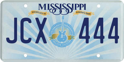 MS license plate JCX444