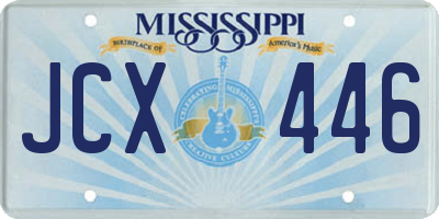 MS license plate JCX446