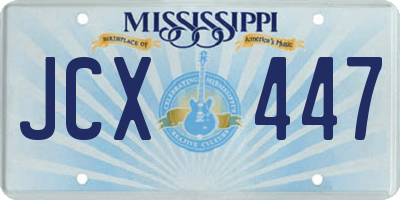 MS license plate JCX447