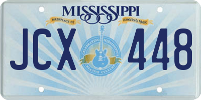 MS license plate JCX448