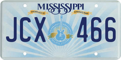 MS license plate JCX466