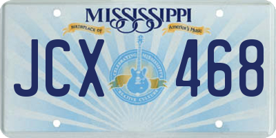 MS license plate JCX468