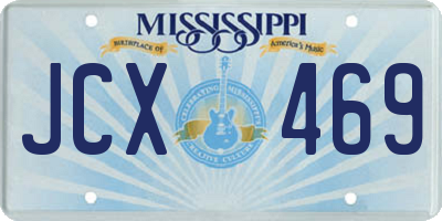 MS license plate JCX469