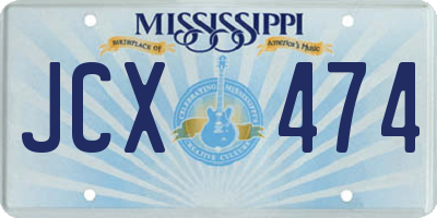 MS license plate JCX474