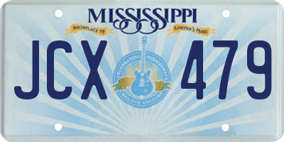 MS license plate JCX479