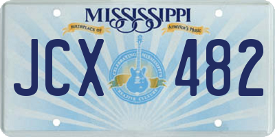 MS license plate JCX482