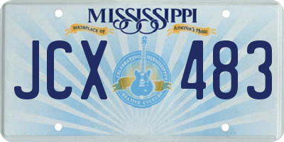 MS license plate JCX483