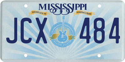 MS license plate JCX484
