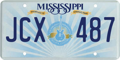 MS license plate JCX487