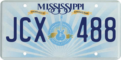 MS license plate JCX488