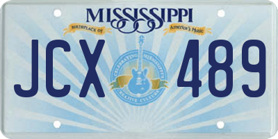 MS license plate JCX489