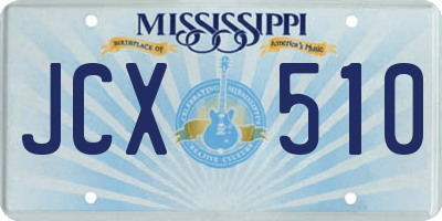 MS license plate JCX510