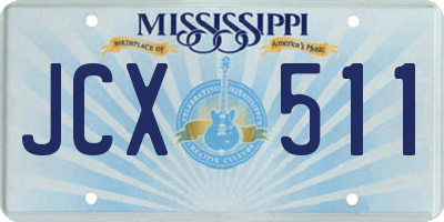MS license plate JCX511