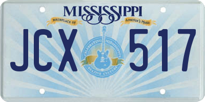 MS license plate JCX517