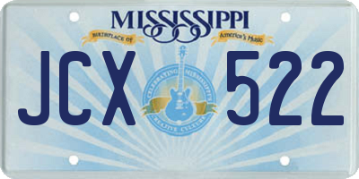 MS license plate JCX522