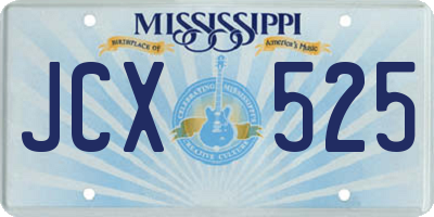 MS license plate JCX525