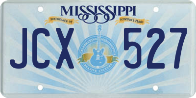 MS license plate JCX527
