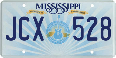 MS license plate JCX528