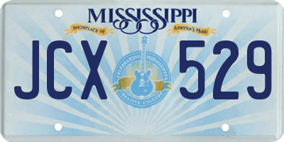 MS license plate JCX529