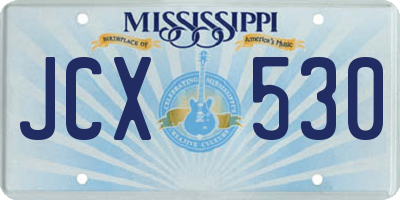 MS license plate JCX530