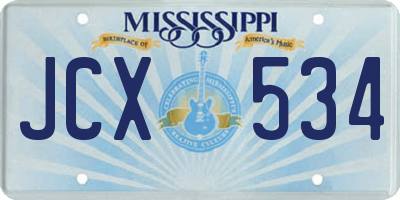MS license plate JCX534