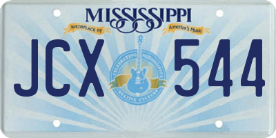 MS license plate JCX544