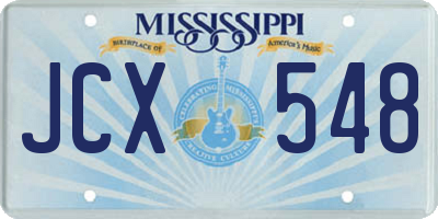 MS license plate JCX548