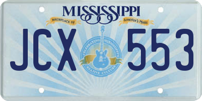 MS license plate JCX553