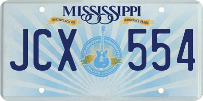 MS license plate JCX554