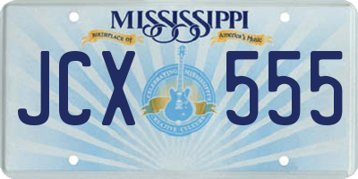 MS license plate JCX555