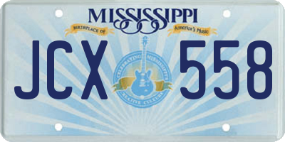 MS license plate JCX558