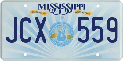 MS license plate JCX559
