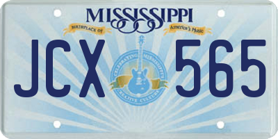MS license plate JCX565