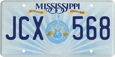 MS license plate JCX568