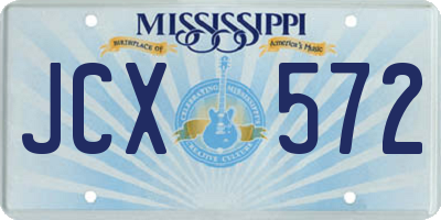 MS license plate JCX572