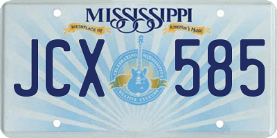 MS license plate JCX585
