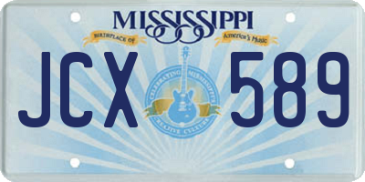 MS license plate JCX589