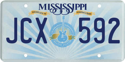MS license plate JCX592