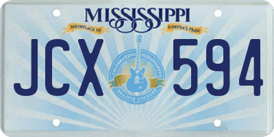 MS license plate JCX594
