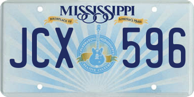 MS license plate JCX596