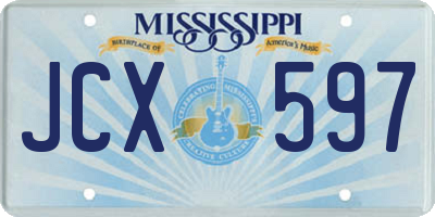 MS license plate JCX597
