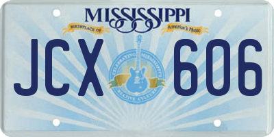MS license plate JCX606