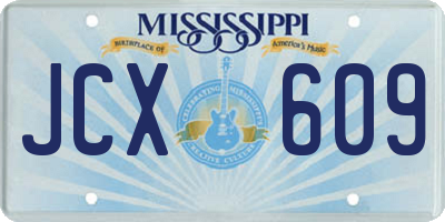 MS license plate JCX609