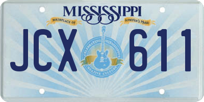 MS license plate JCX611