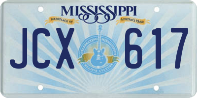 MS license plate JCX617