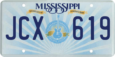 MS license plate JCX619