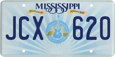 MS license plate JCX620