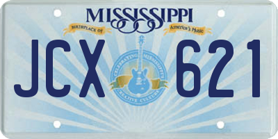 MS license plate JCX621