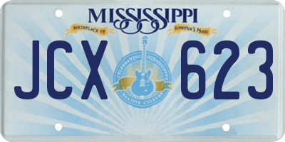 MS license plate JCX623