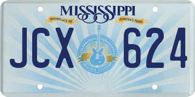 MS license plate JCX624